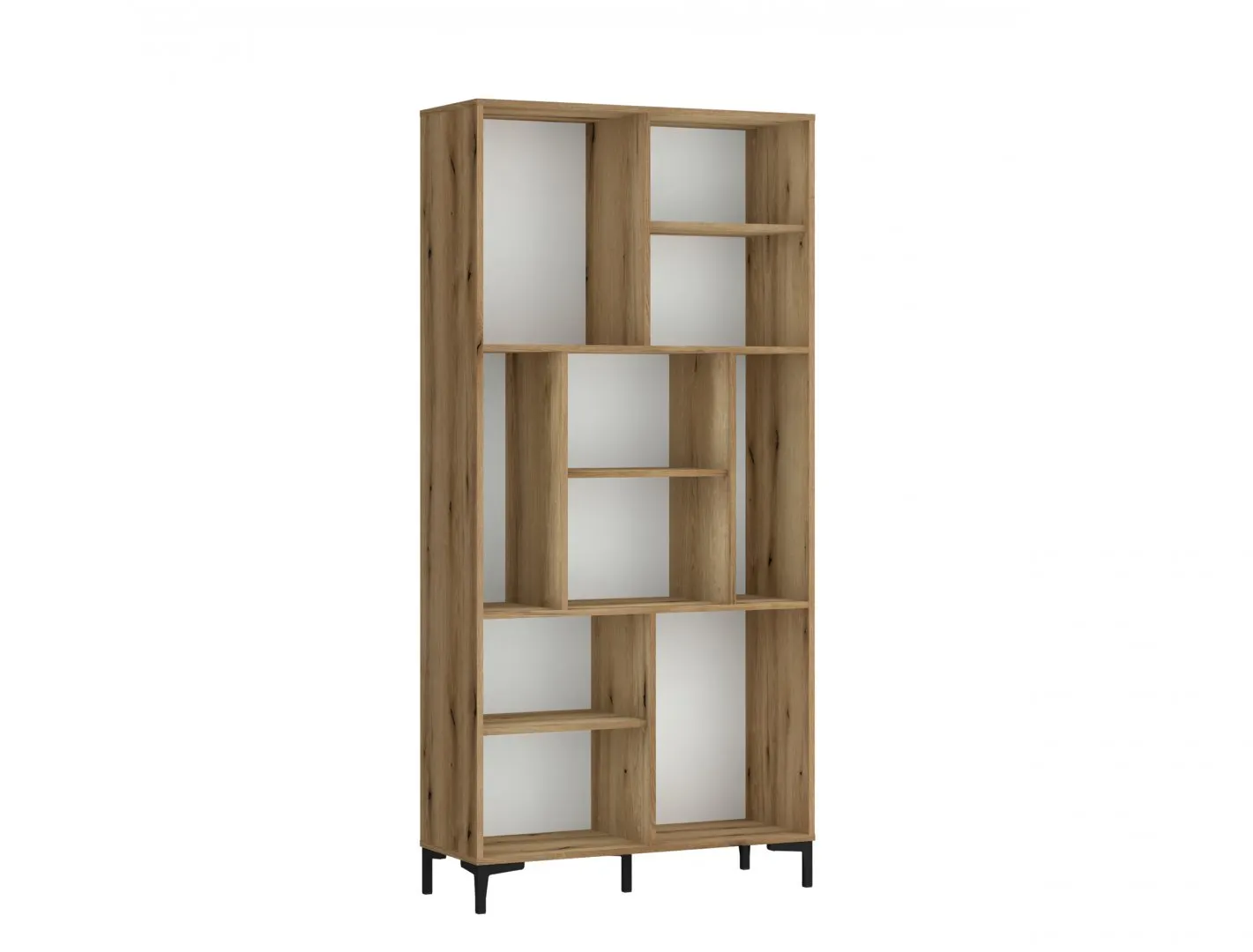 Regał RICKO RIKR01 Biały, Dąb Coast