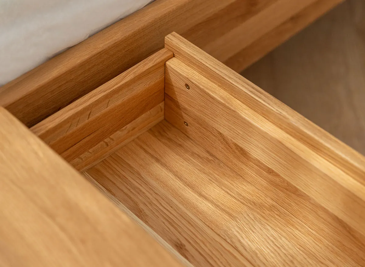 Szafka nocna dębowa z 1 szufladą i półką TOSSA Dębowy Sen dąb olejowany - ZINAK2