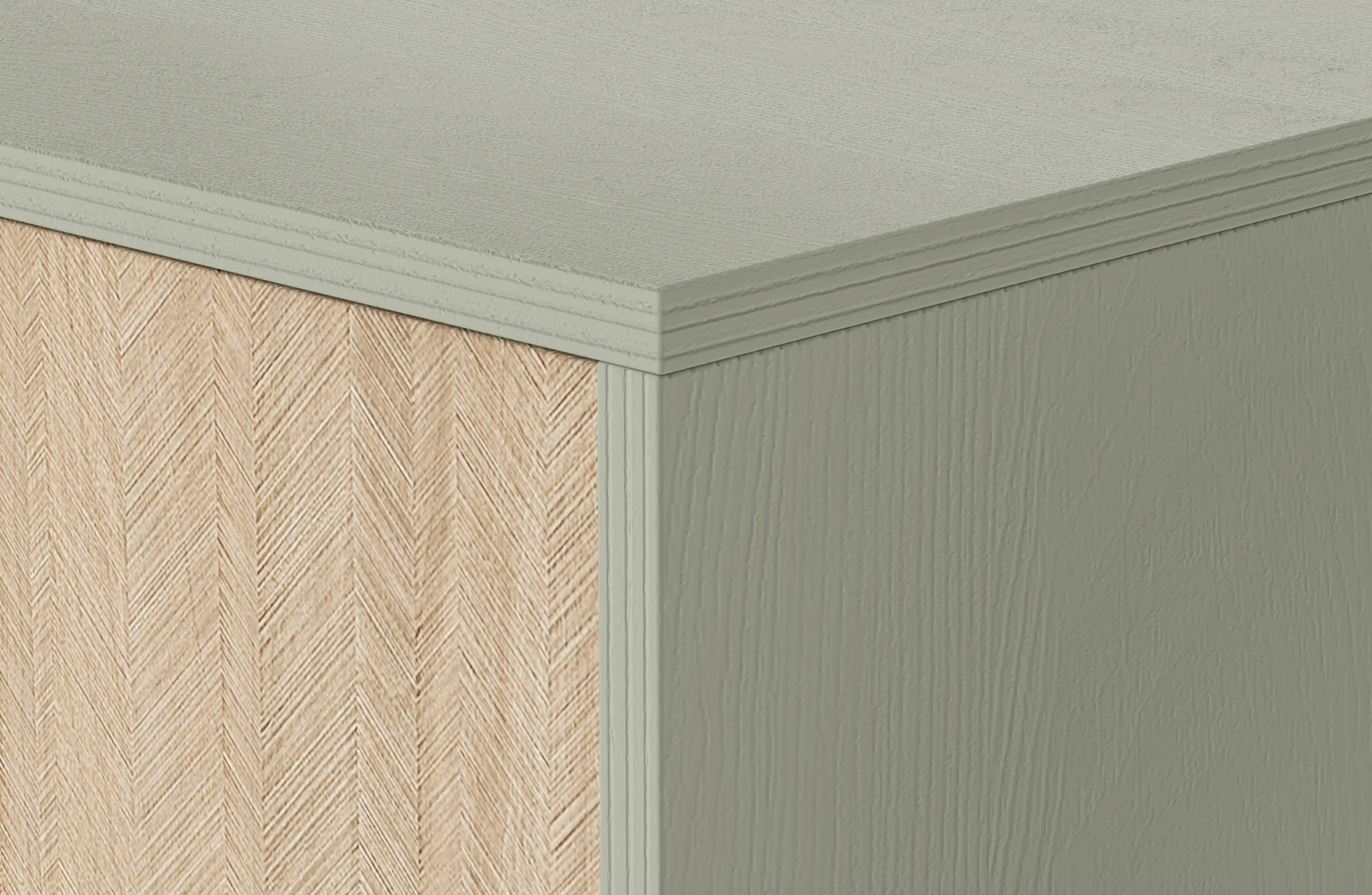 Szafka RTV 3-drzwiowa FOREST Eukaliptus, Jodełka - FOREST_RTV158_EUK