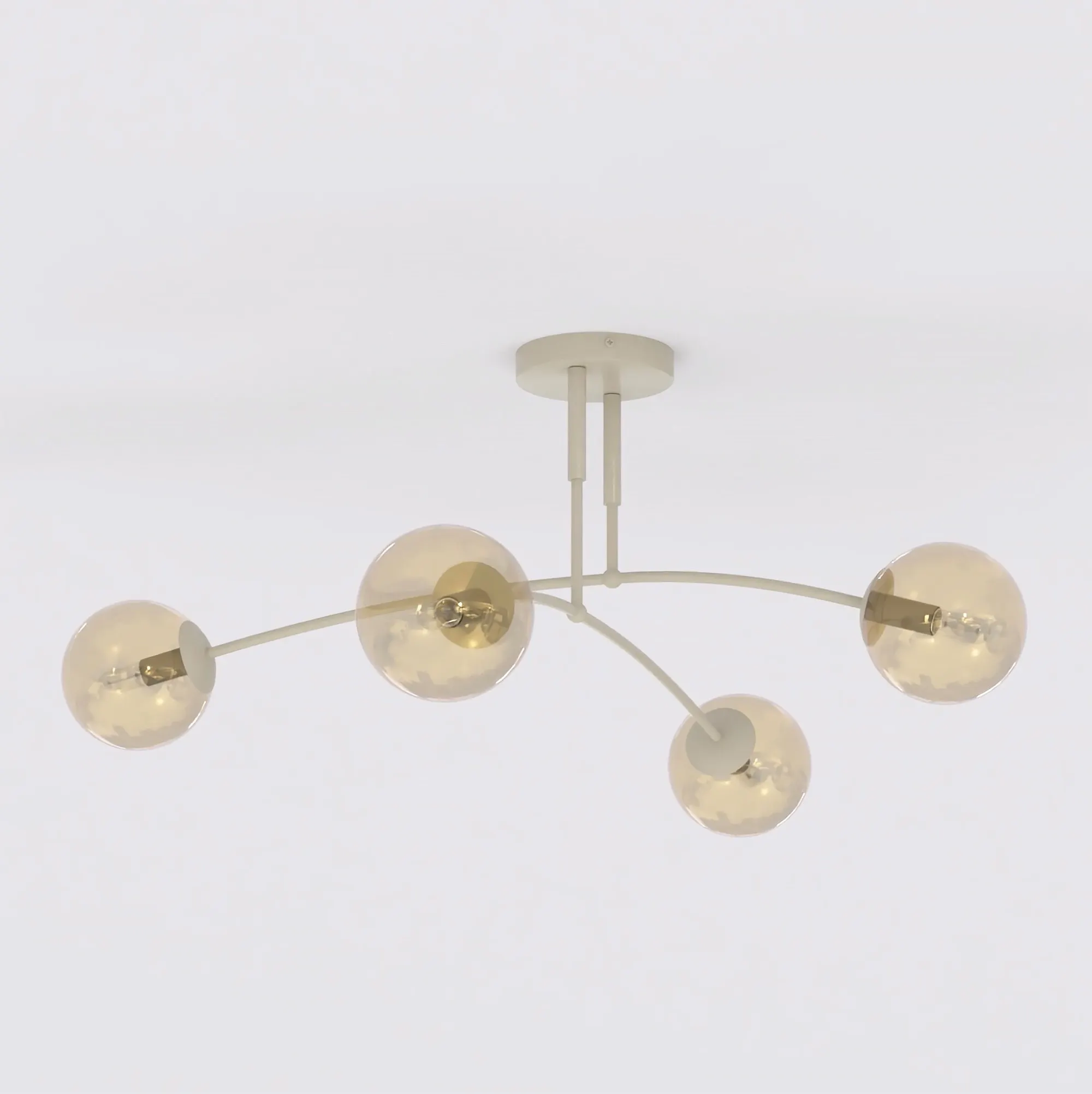 Lampa sufitowa PREGOS 4 MOKKA AMBER beżowa miodowy - 1686/4