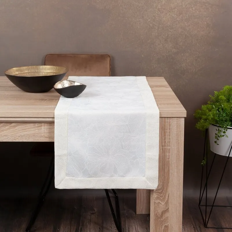 OBRUS LENA 40X180 CM KREMOWY - EU_391254