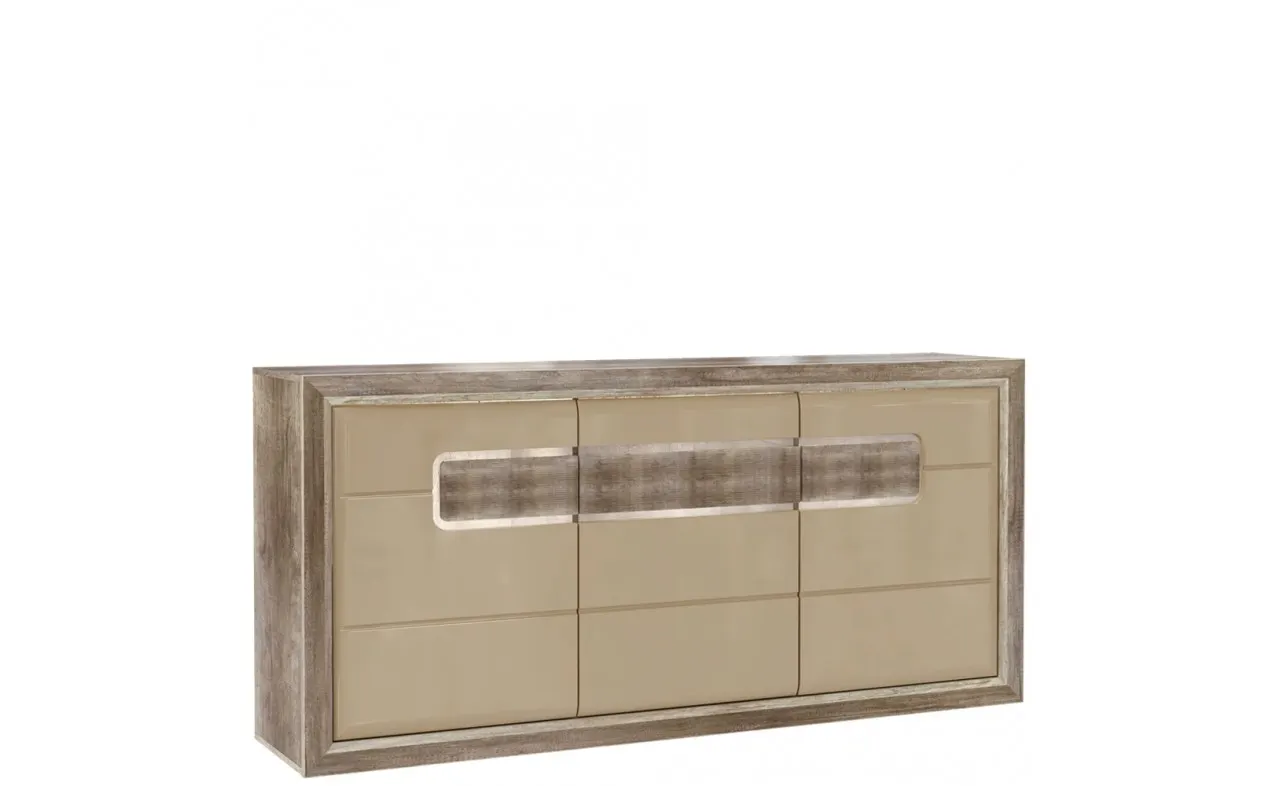 Komoda 3-drzwiowa TIZIANO 193 cm dąb antyczny beżowy