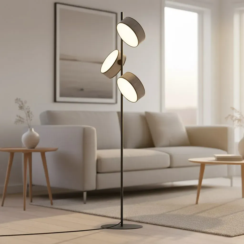 Lampa podłogowa abażur DRUMZ LP3 szara — zdjęcie 3