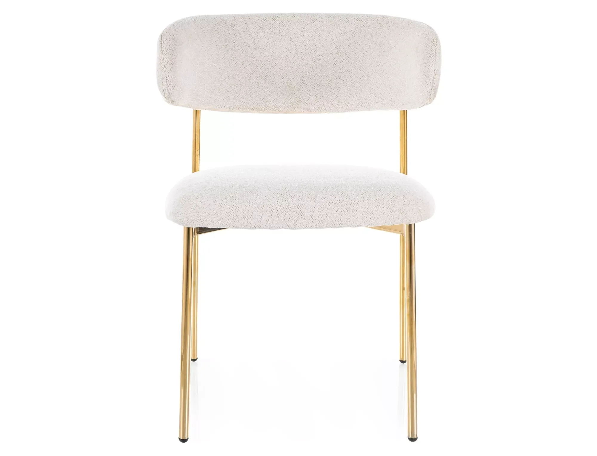 Krzesło jadalniane ELTON RAVEN beżowe/złote nogi - ELTONRZLBE