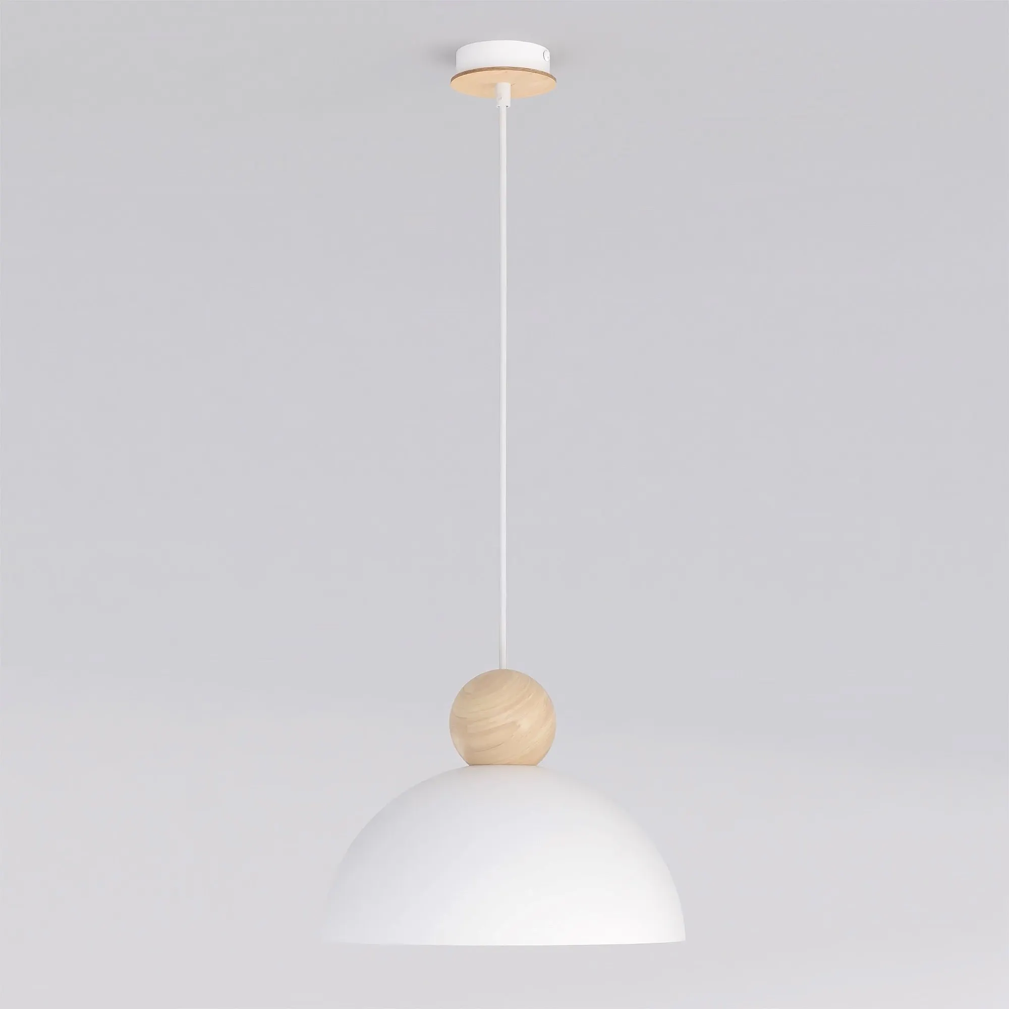 Lampa wisząca KAKI 1M biały naturalny - 1677/1M