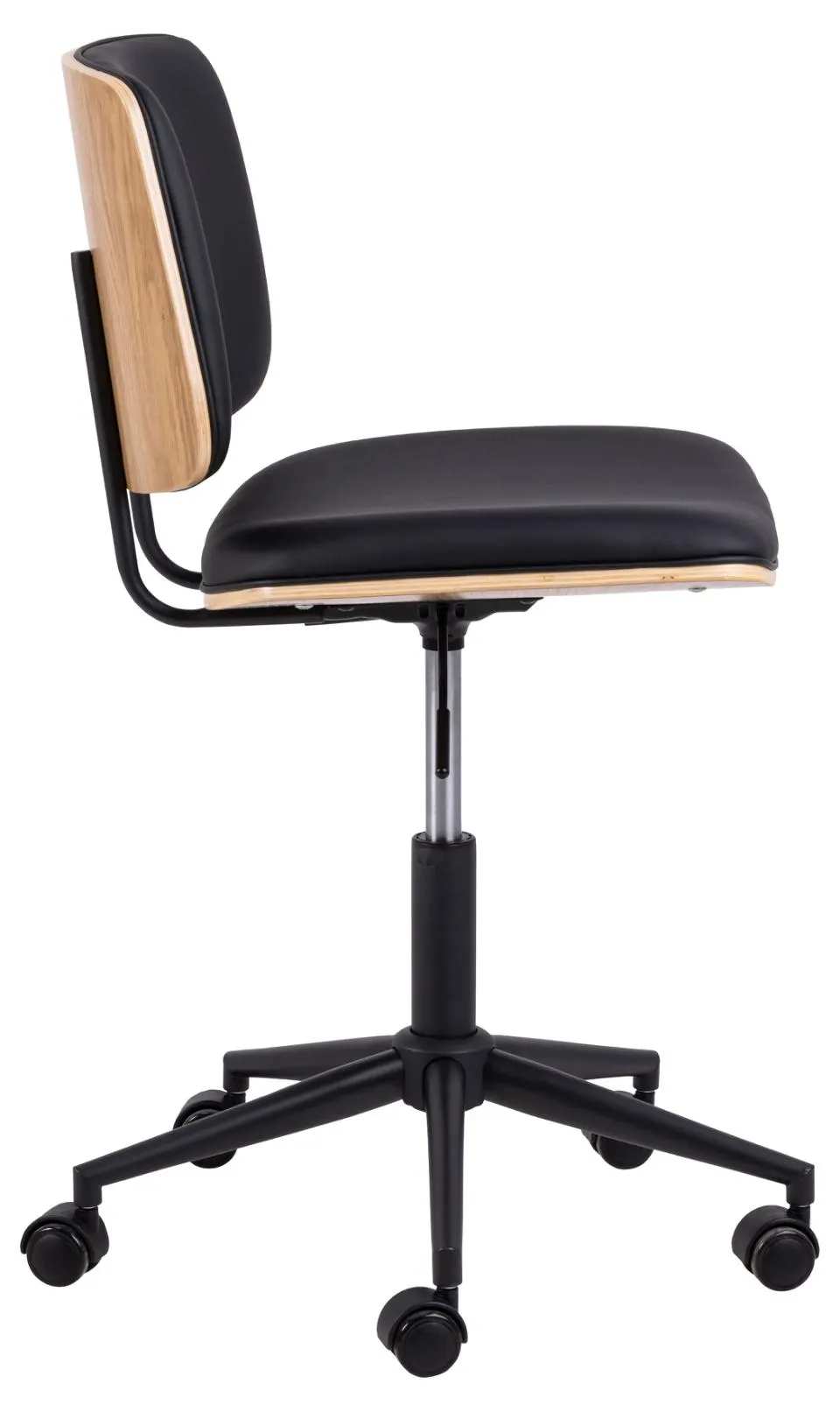 Krzesło obrotowe podnoszone OVEN Naturalny, Czarny - 0000104826