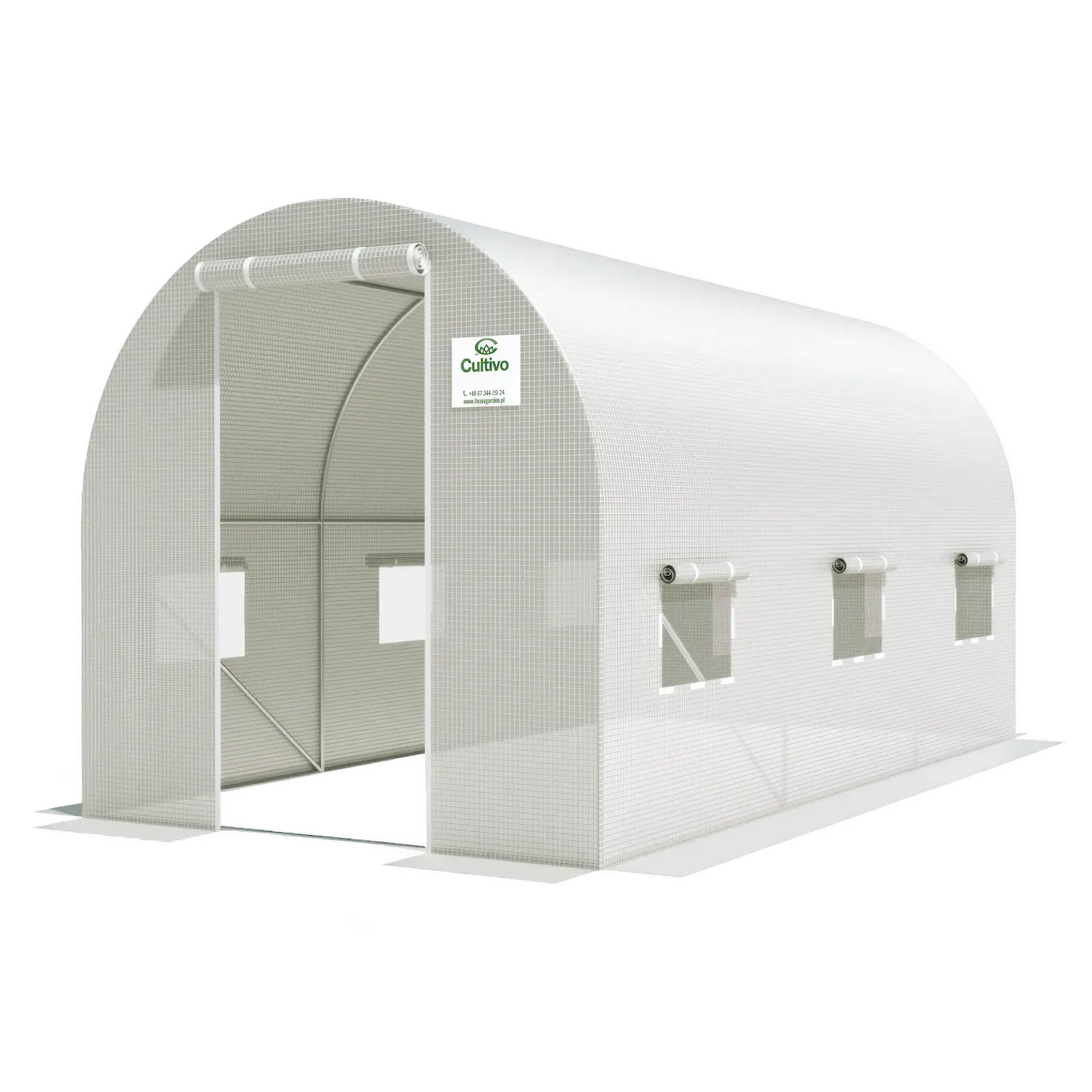 Tunel foliowy CULTIVO 2x4x2m (8m2) 3 sekcje biały - FG001386