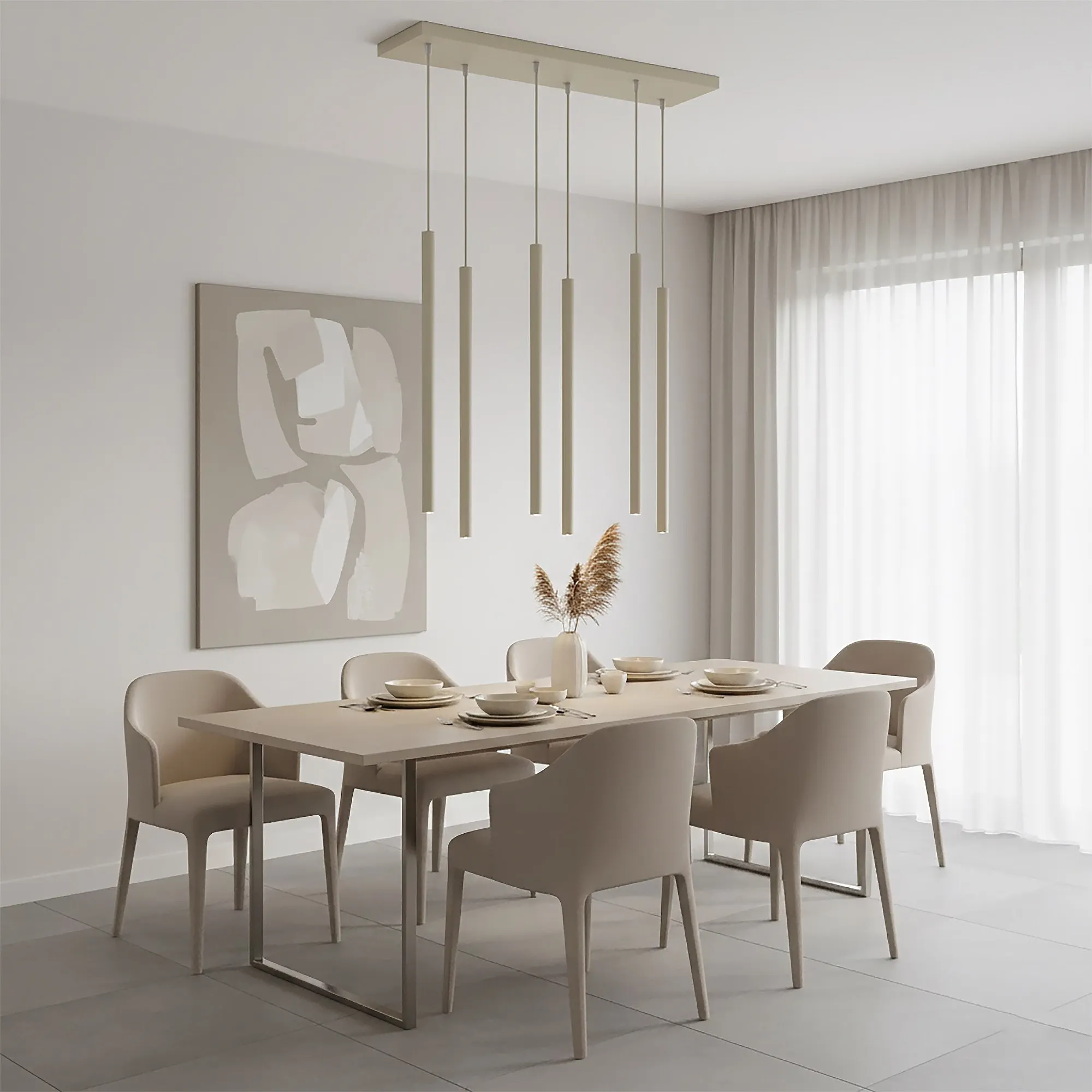 stół, jadalnia, design, zestaw, lampy wiszące