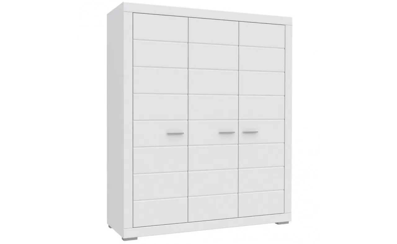 Szafa 3-drzwiowa SNOW - biały, chrom