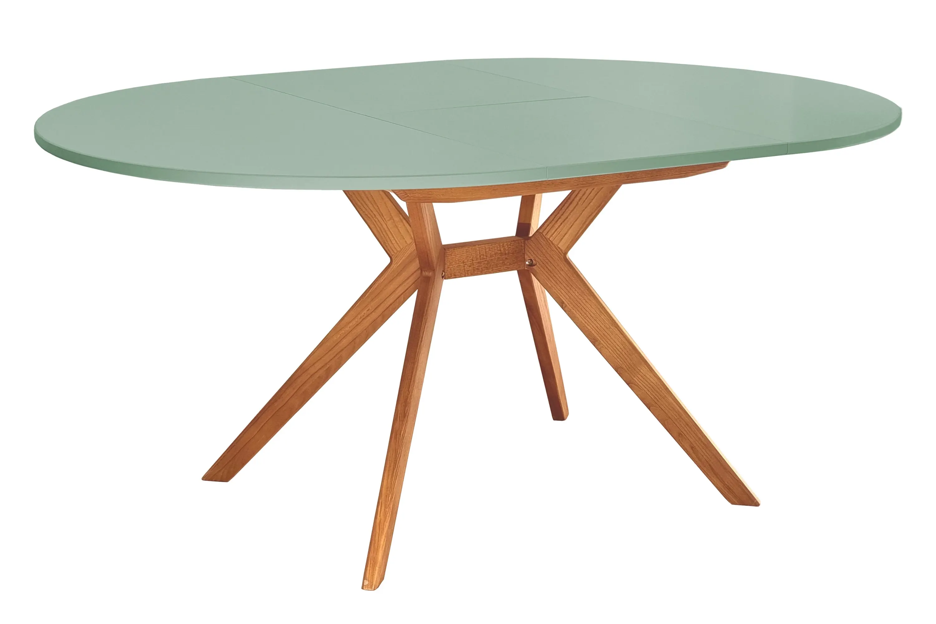 Okrągły stół rozkładany BIJU FI 120-170cm szałwiowy dąb - RGBTBR_120_17_OAK