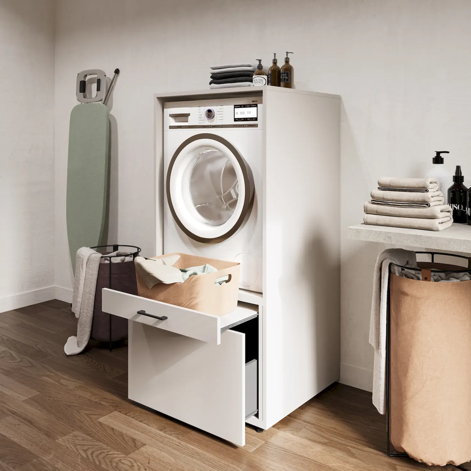 Zabudowa na pralkę lub suszarkę AZA wysuwana półka kaszmir - 30KSME60