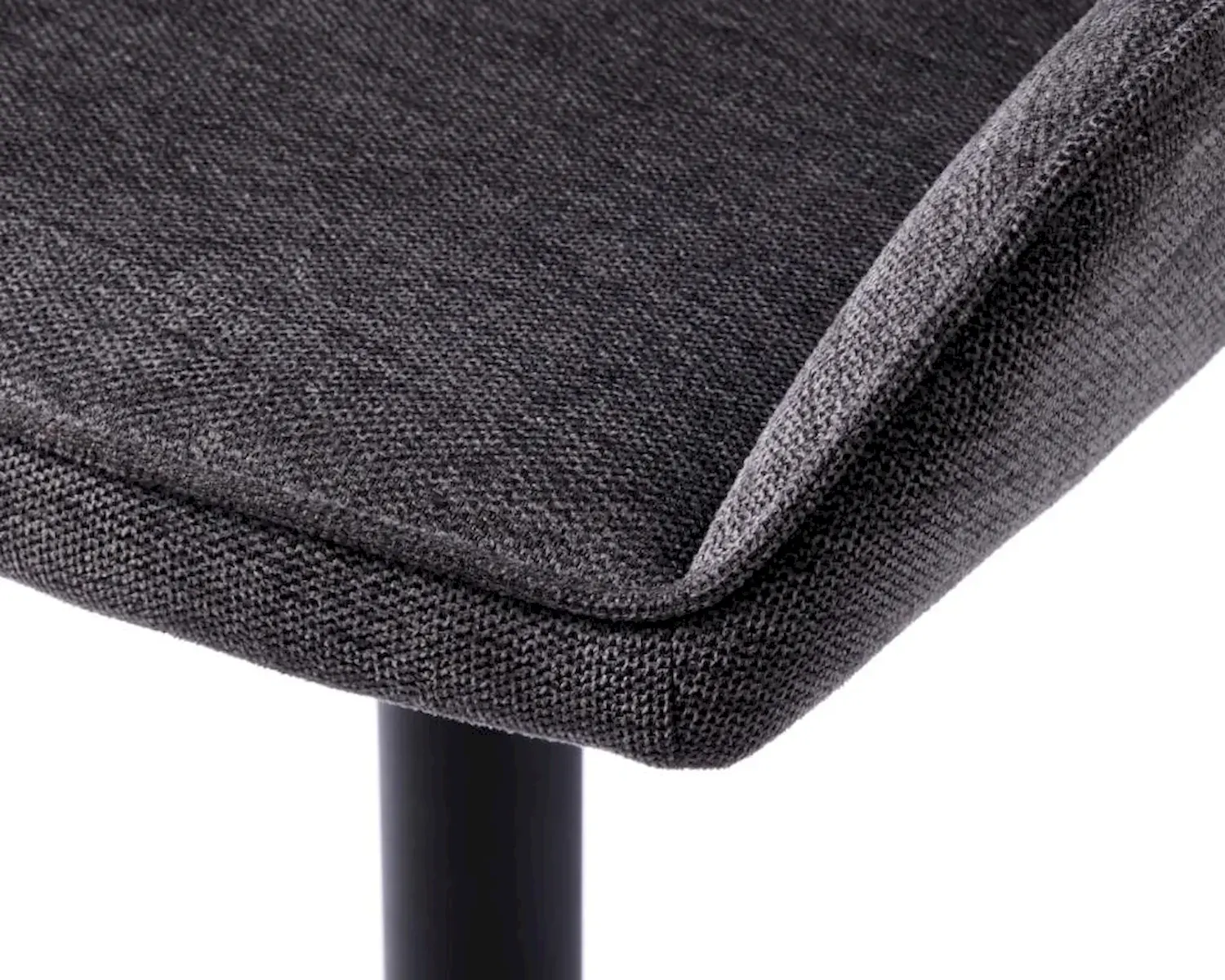 Krzesło z podłokietnikami NOLAN pikowane ciemnoszare - UN_50790001