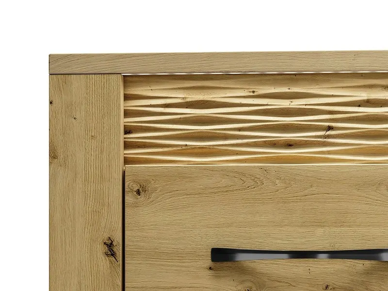 Komoda 2-drzwiowa z 4 szufladami ARTIS 07 z oświetleniem, dąb artisan — zdjęcie 6