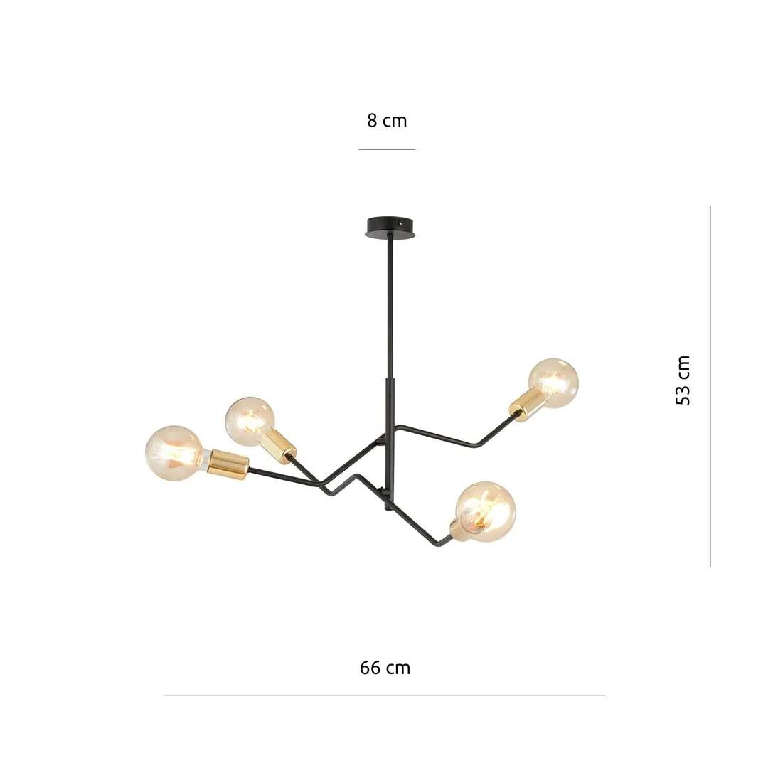 Lampa sufitowa BOLT Czarny 1125/4 - 1125/4