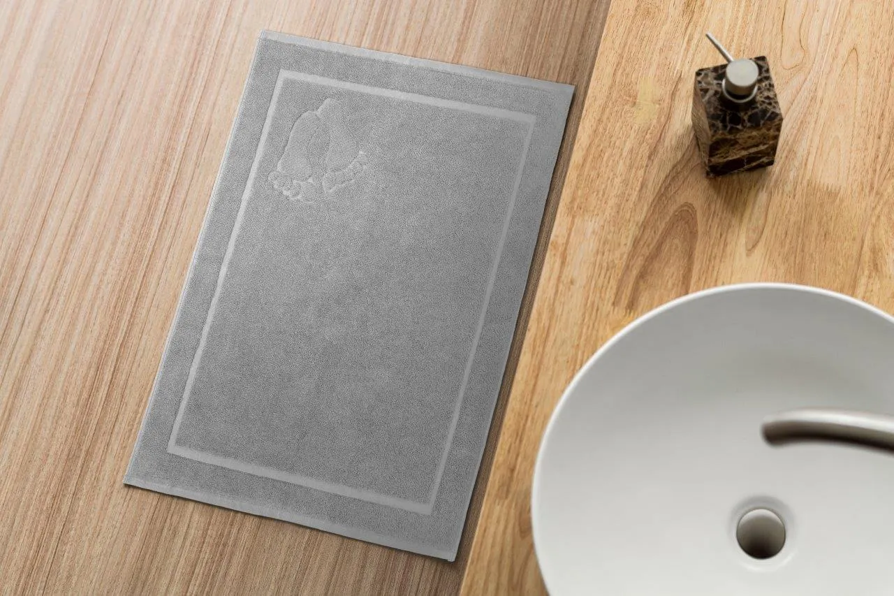 Dywanik łazienkowy STOPKI 50X70 frotte bawełna gramatura 650 szary - FARO_28500