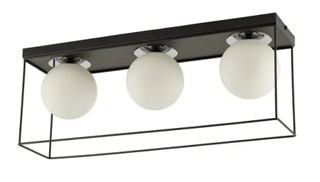 Lampa sufitowa/plafon AROMA 3 czarno-srebrny Lampa sufitowa/plafon AROMA 3 czarno-srebrny