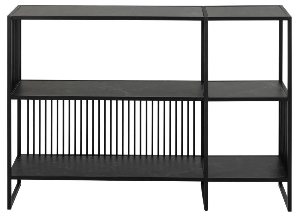 Regał niski STRINGTON 120x83x35 czarny - 0000104669