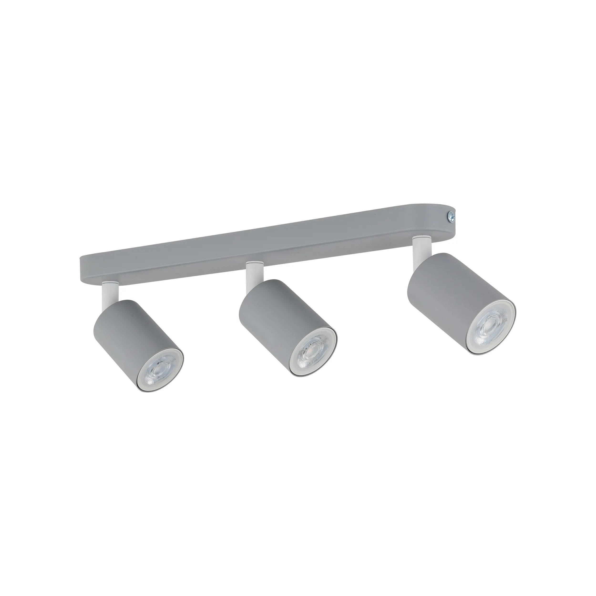 Lampa sufitowa LIVIA szara z białymi elementami regulowana na metalowej listwie 52x17x14cm