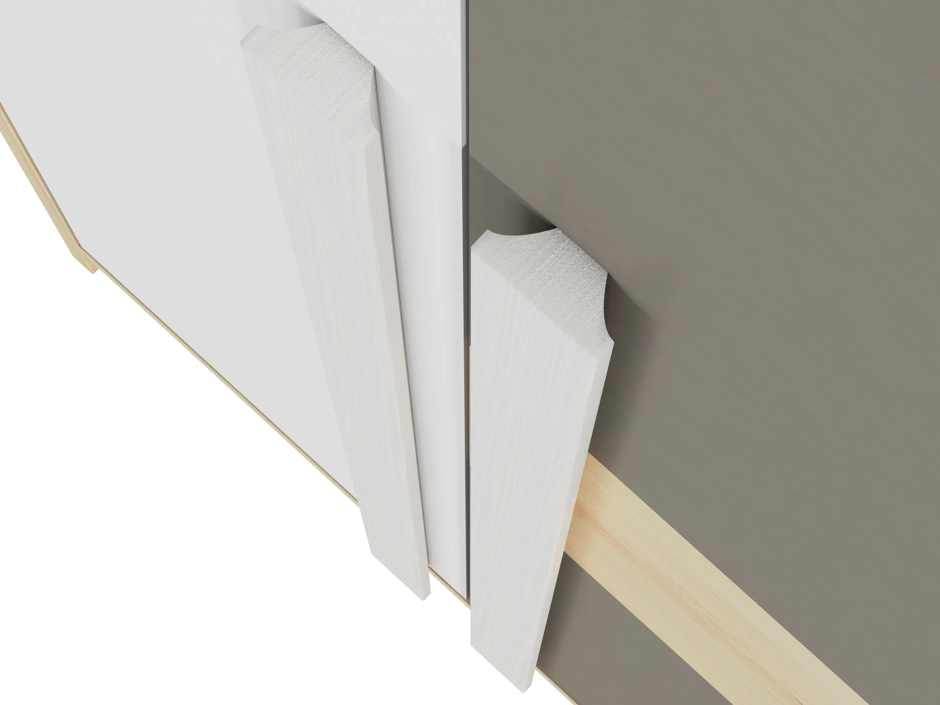 Szafa 2-drzwiowa z półkami i drążkiem DROP 02 buk fjord, biały, szary - 1DROP0201-001