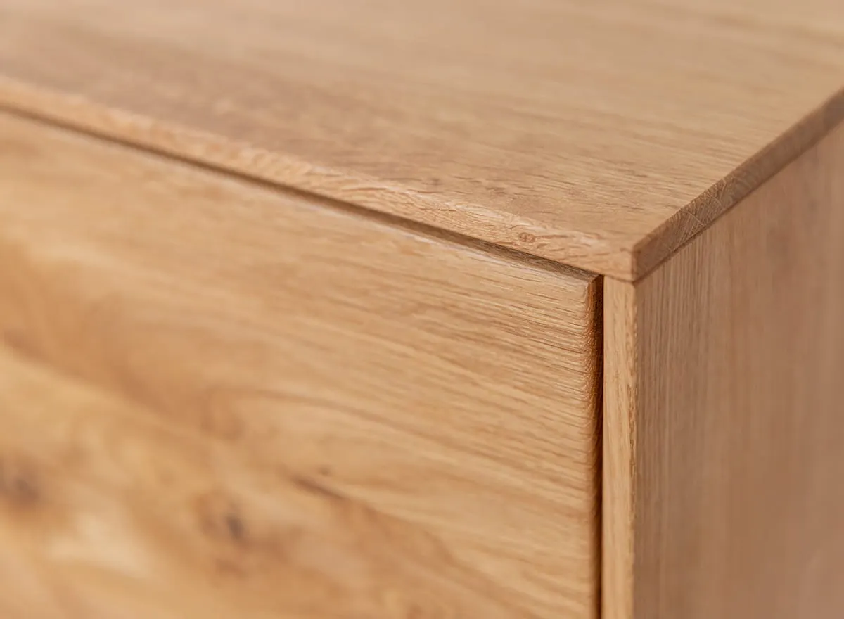 Komoda dębowa COLLODI 4-drzwiowa z oświetleniem 165 - dąb olejowany - ZICOL04