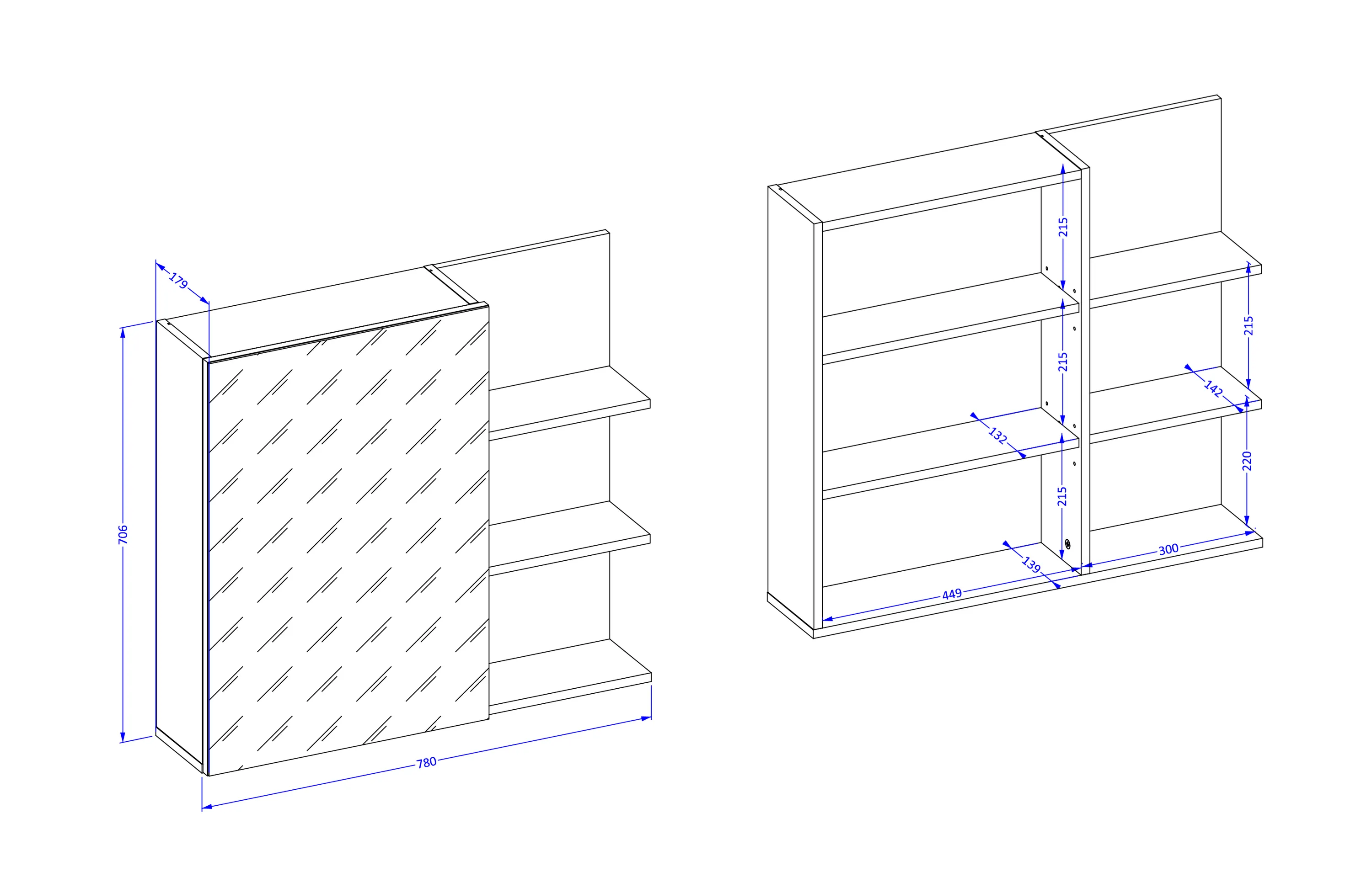 Szafka wisząca IRVINE 1-drzwiowa z lustrem - biały połysk - 309WNP20