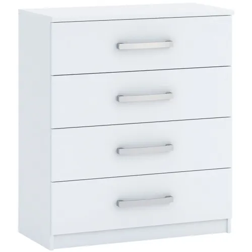 Komoda z 4 szufladami MORTY 83cm biała Szuflada, Meble, Szafka, Skrzynka pocztowa