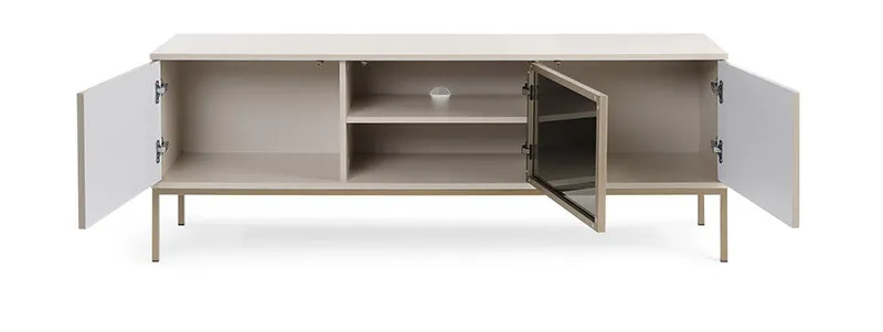 Szafka RTV z oświetleniem SENTO 1 pkt. LED cashmere - SENTO_RTV154_CASHMERE