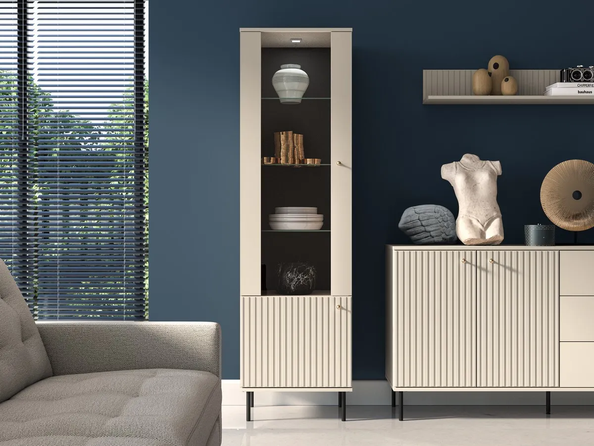 Witryna 1-drzwiowa Sophie 02 cashmere - 1SOPH02-001