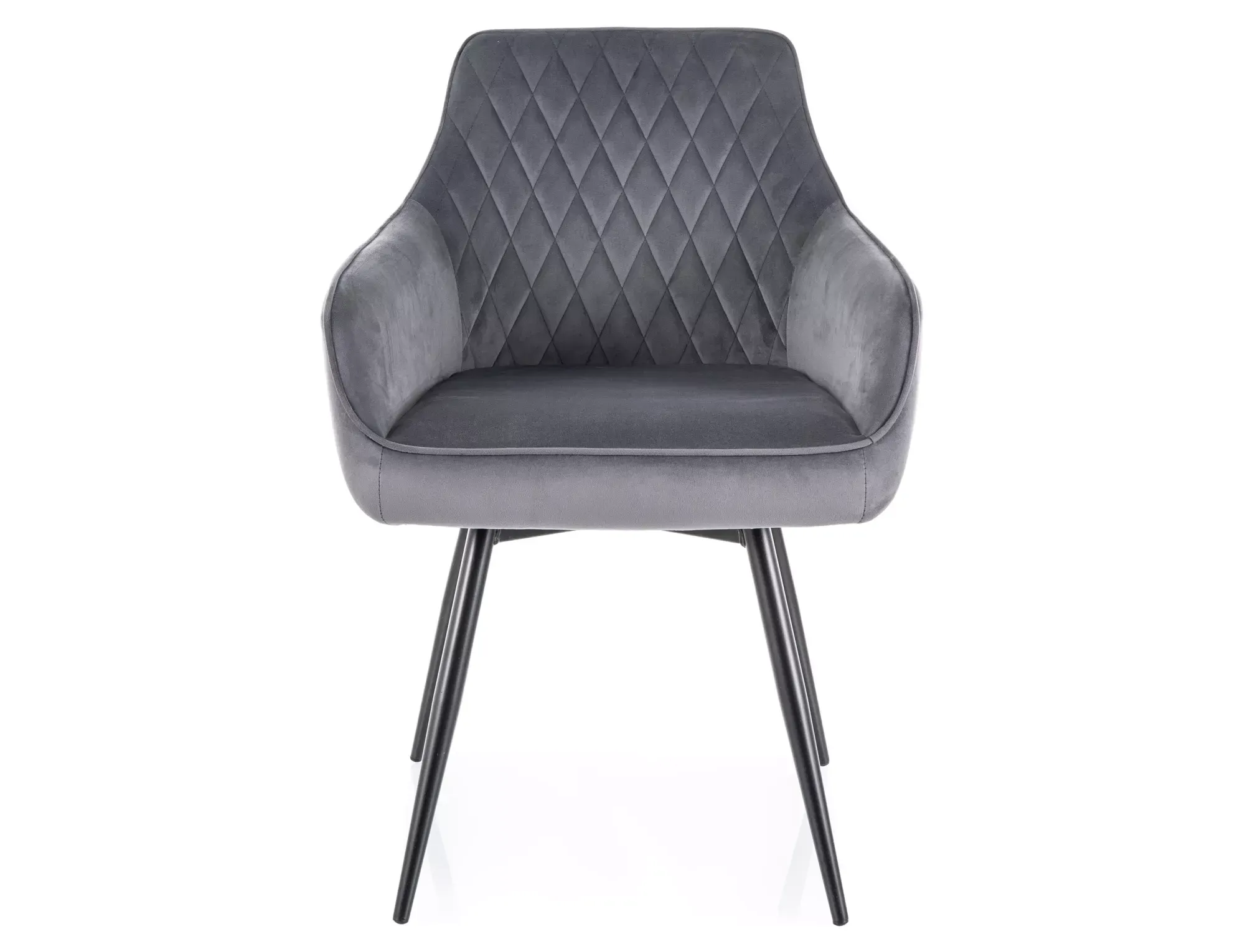 Krzesło MARLO VELVET czarny stelaż, szary BLUVEL 14 - MARLOVCSZ