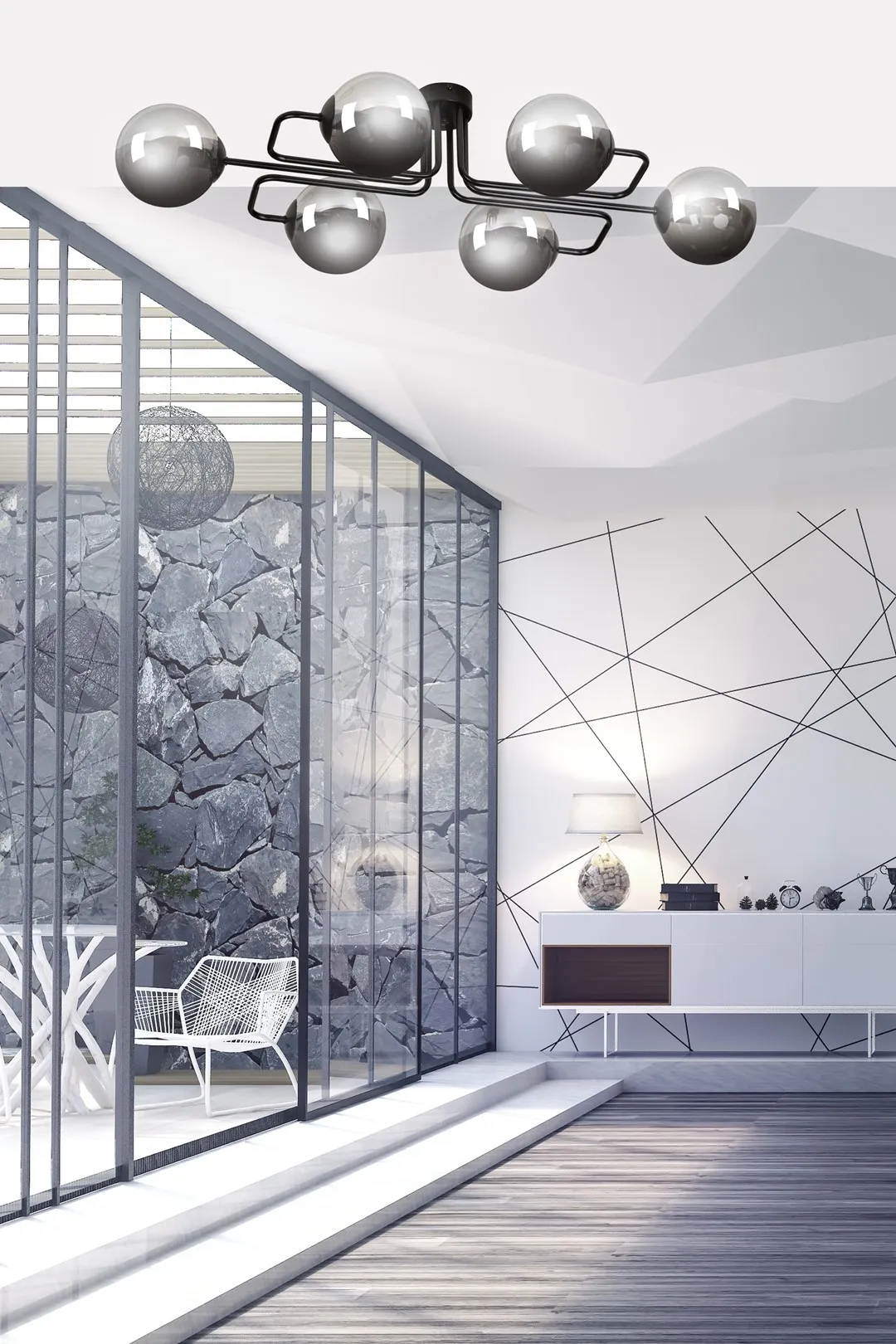 Lampa sufitowa BRENDI Czarny 832/6A - 832/6A