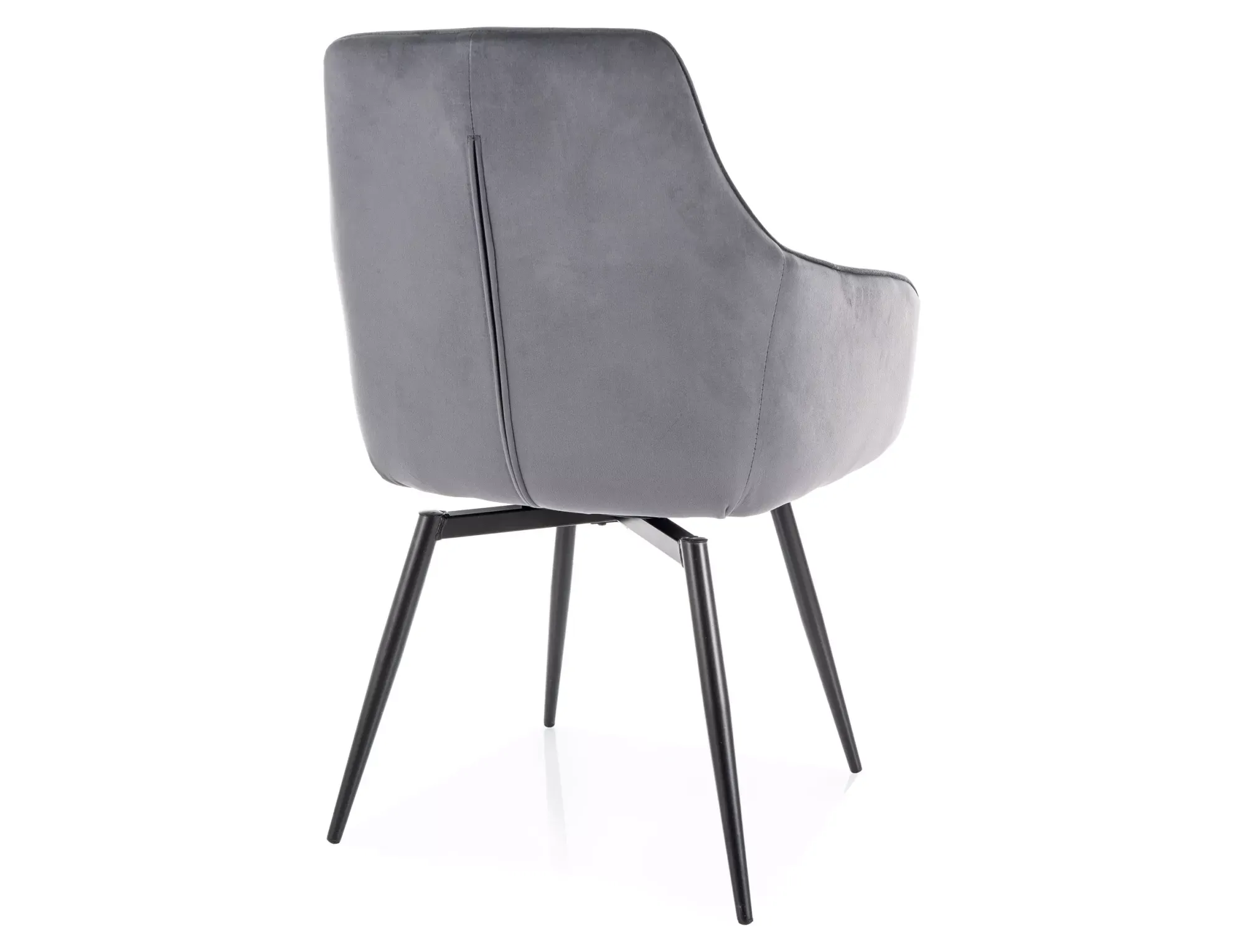 Krzesło MARLO VELVET czarny stelaż, szary BLUVEL 14 - MARLOVCSZ