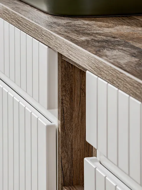 Regał łazienkowy pod blat SANTA FE dolny dębowy postarzany 46x44x20cm - SANTA_FE_OAK_81-01-A