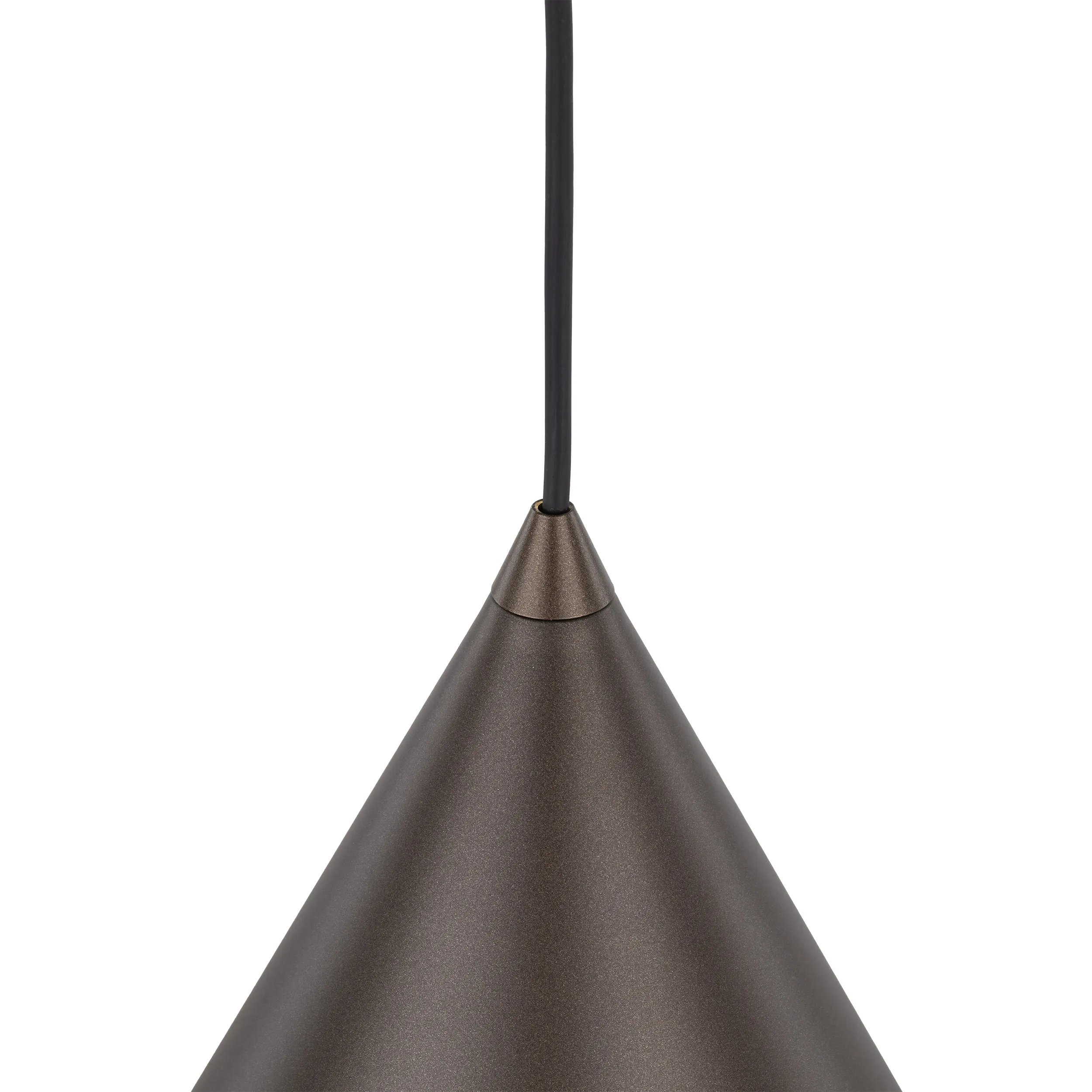 Lampa wisząca CONO brązowa na czarnym przewodzie 160x25cm - TK_10037