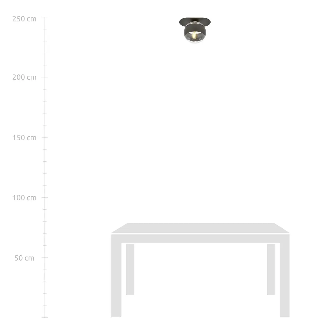 Lampa sufitowa PLAZA Czarny 1121/1 - 1121/1