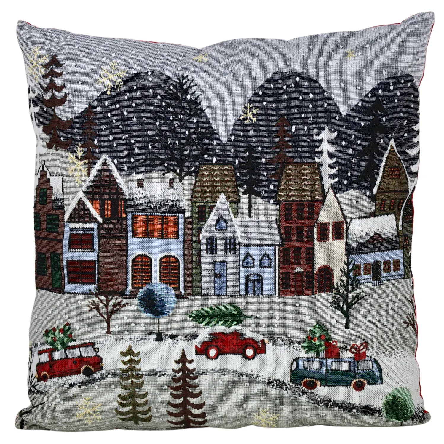 Poduszka świąteczna 45x45 z wzorem 947 wielokolorowa