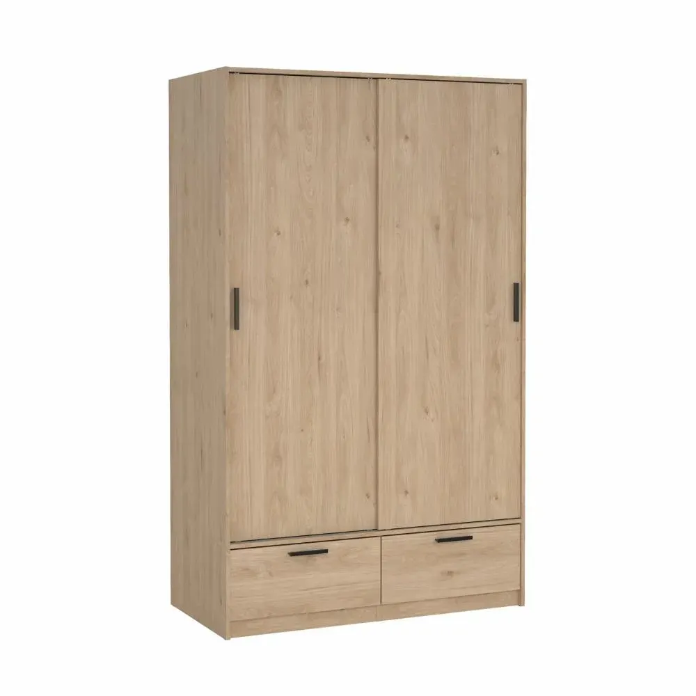 Szafa 2-drzwiowa z 2 szufladami LINE 120 cm Jackson Hickory - TV_74324HLHL