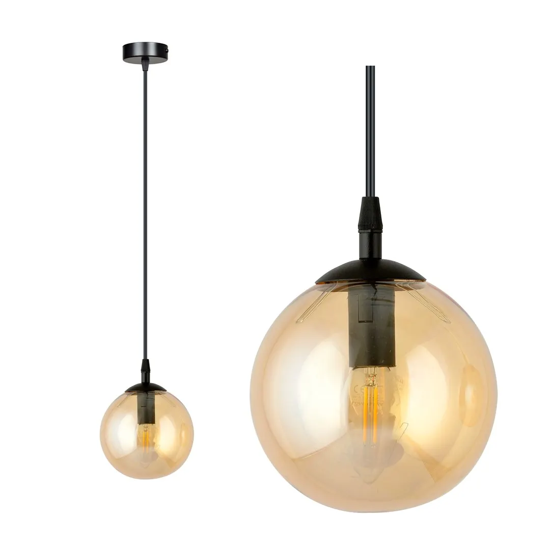 Lampa wisząca COSMO 1 czarny miodowy — zdjęcie 2