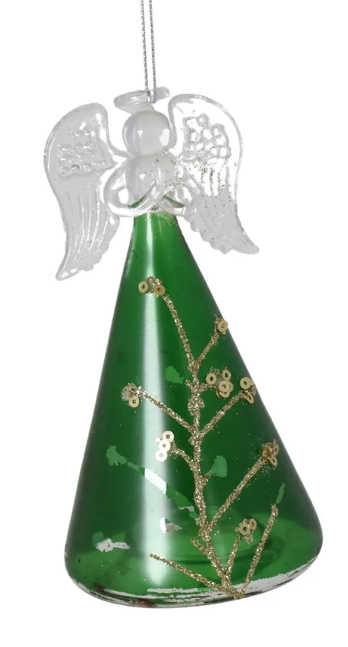 Bombka szklana ANIOŁEK 3596 zielony