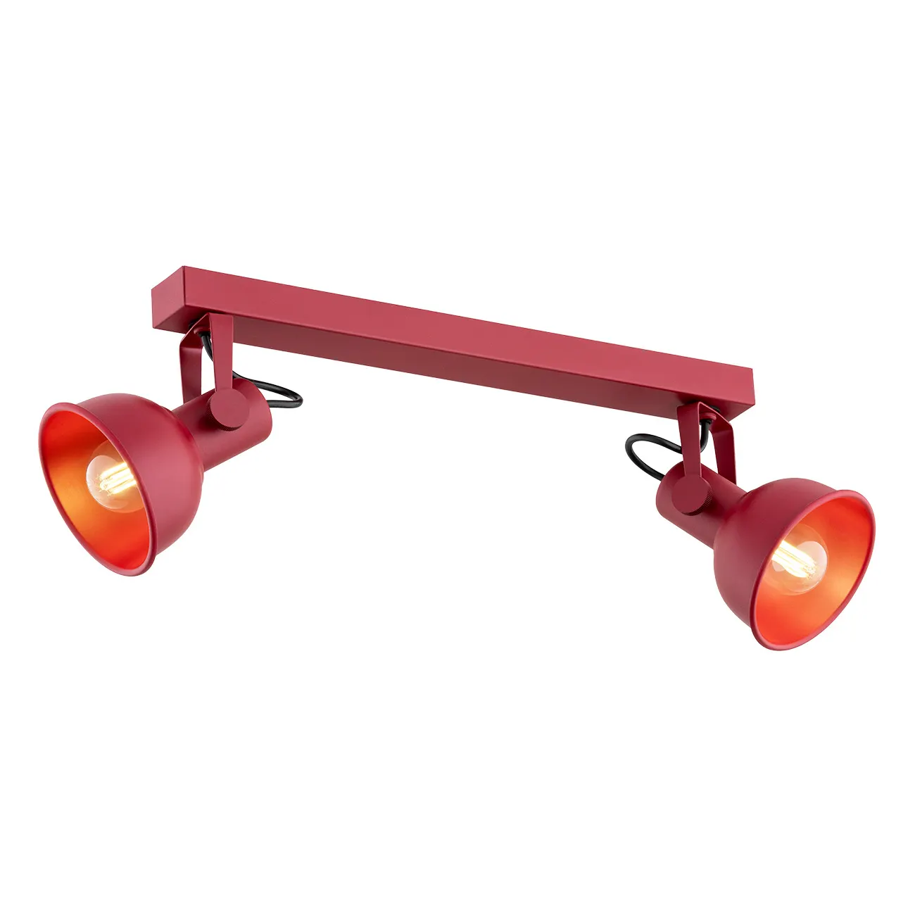 Plafon LENORA metalowy czerwony regulowany 54cm