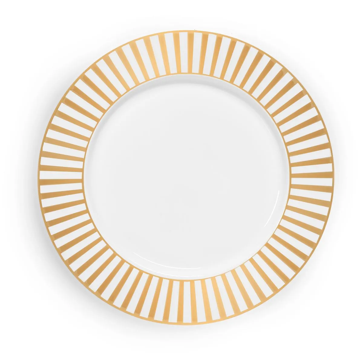 Talerz śniadaniowy DUKA GOLD 20 cm porcelana biały złoty