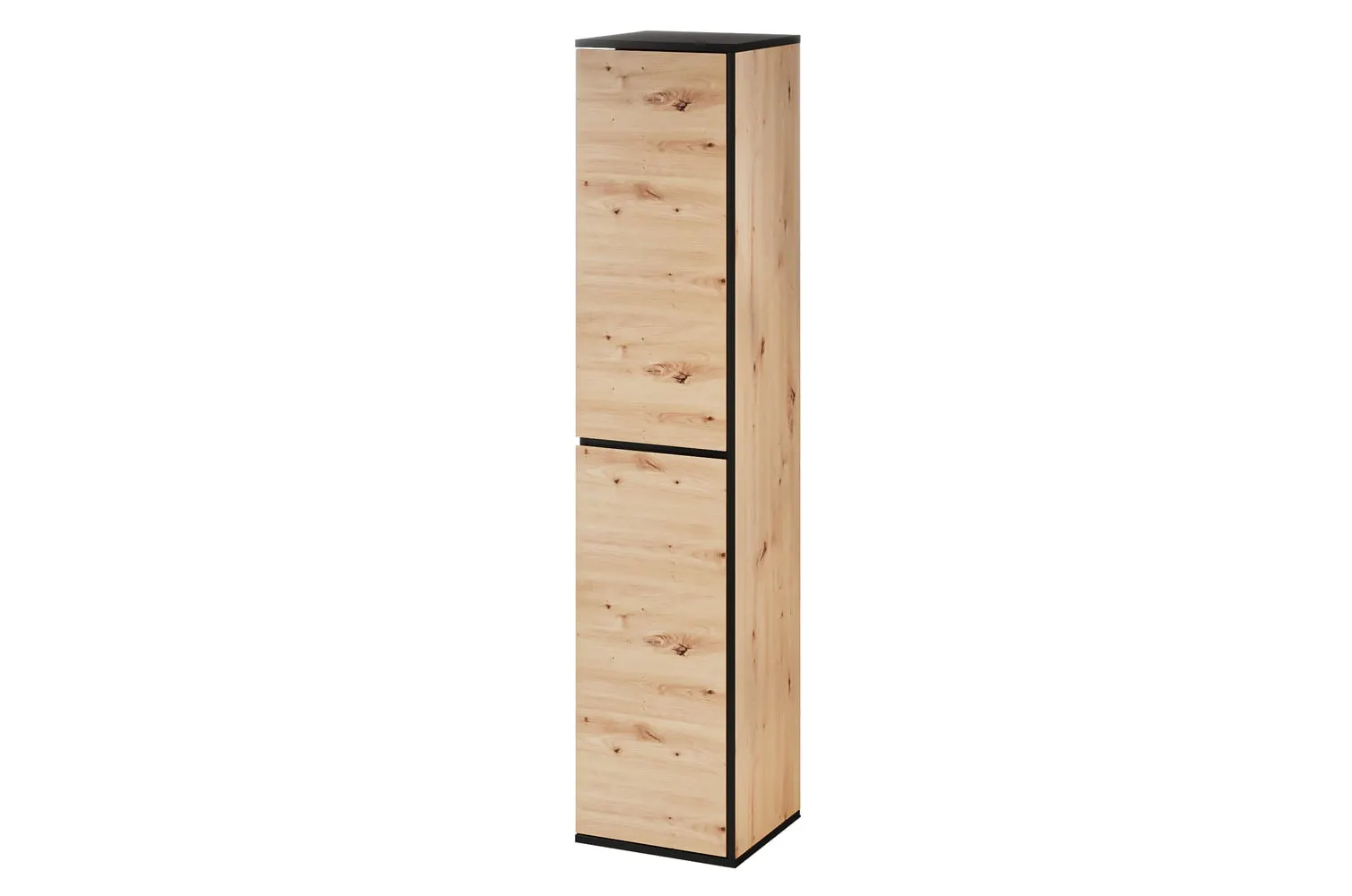 Szafka łazienkowa wisząca MOSSA prawa 160x35 dąb Artisan/czarna