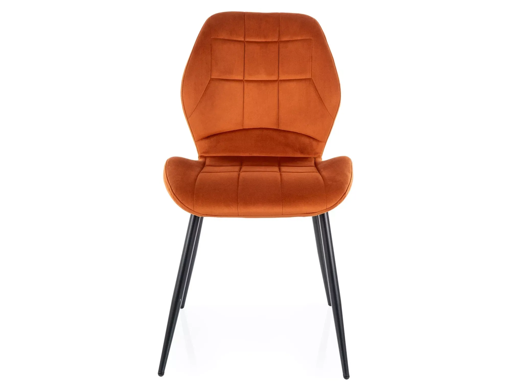 Krzesło aksamitne tapicerowane JAKE VELVET cynamonowe/czarne nogi - JAKEVCCY