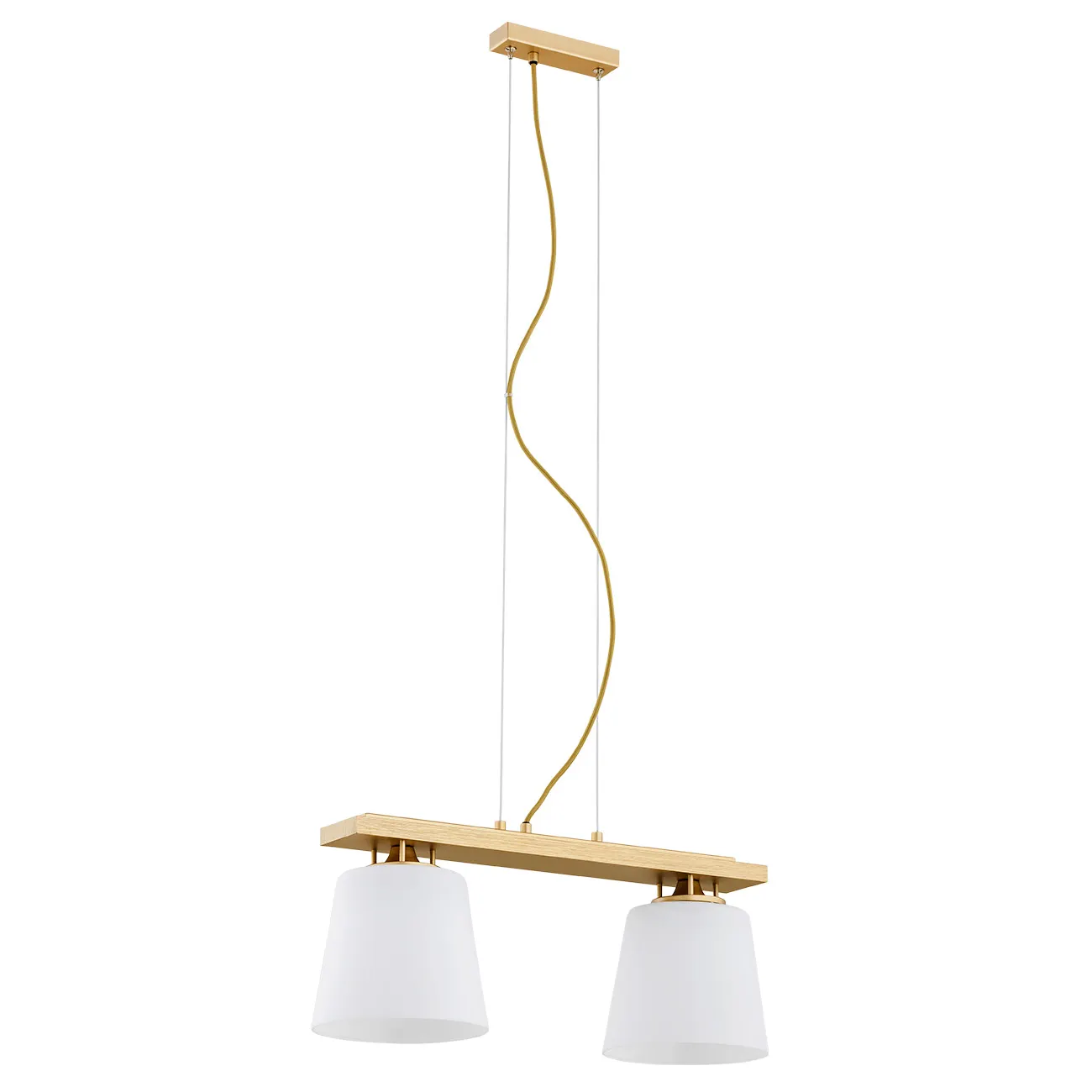 Lampa wisząca ARDEN złota szczotkowana biała 103 cm - 7151