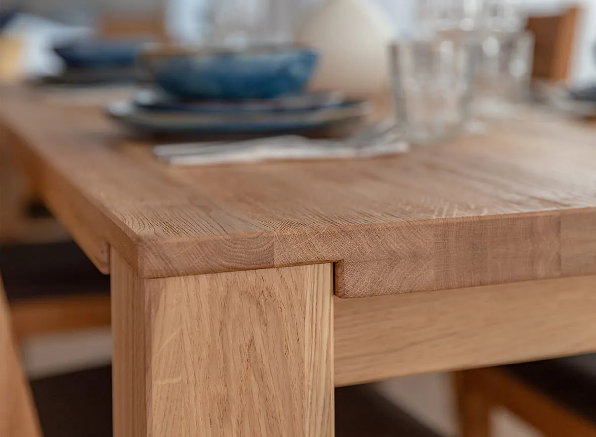 Stół dębowy GAIA 100x200, blat 4cm - dąb olejowany - GAIA100X200