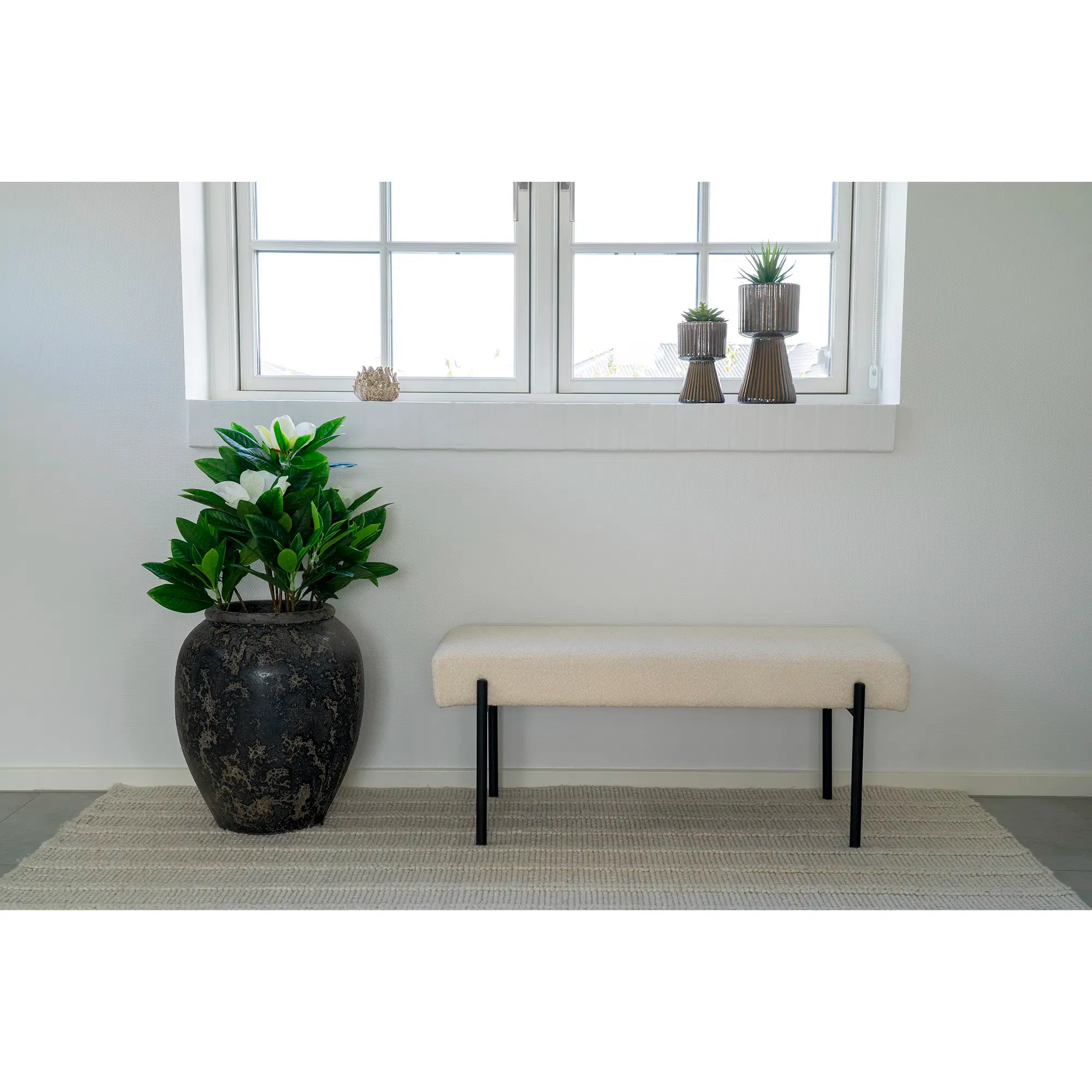 Doniczka dekoracyjna CAPELO 44x49 szara terakota efekt kamienia - 9001560