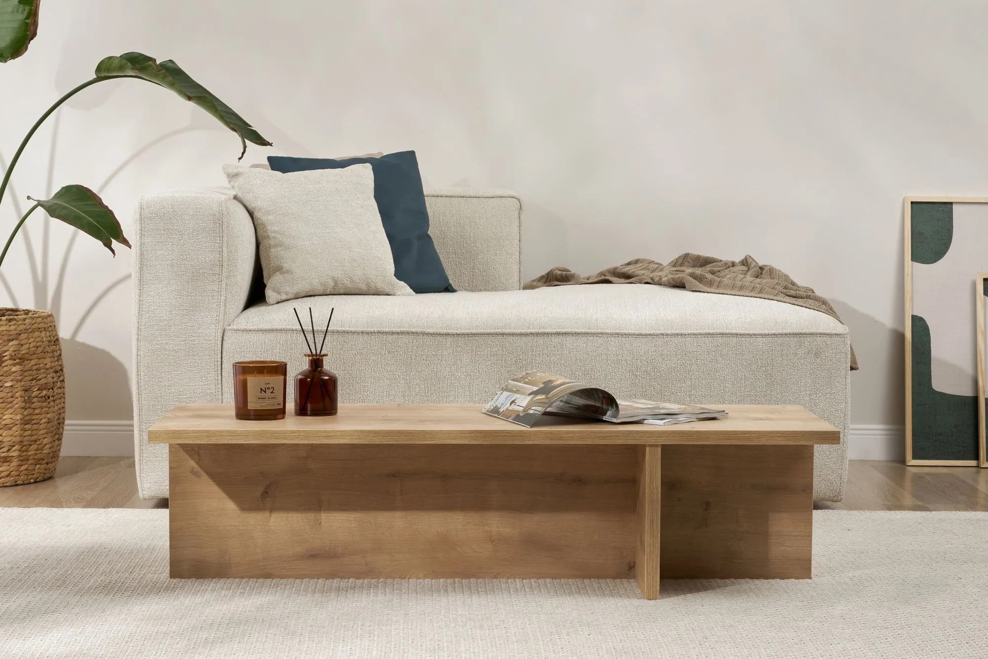Stolik kawowy HARBOR 45x120 cm dąb sapphire — zdjęcie 4