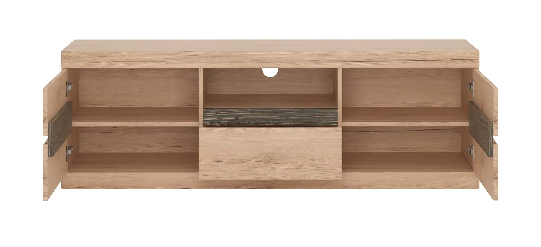 Szafka RTV 2-drzwiowa z 1 szufladą SUMMER TYP 52 Dąb Sanremo jasny, Arusha - 6003005000364