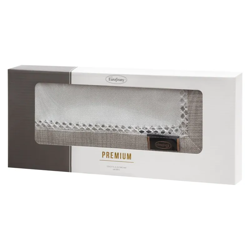 OBRUS EMMA 40X140 CM BIAŁY - EU_11794