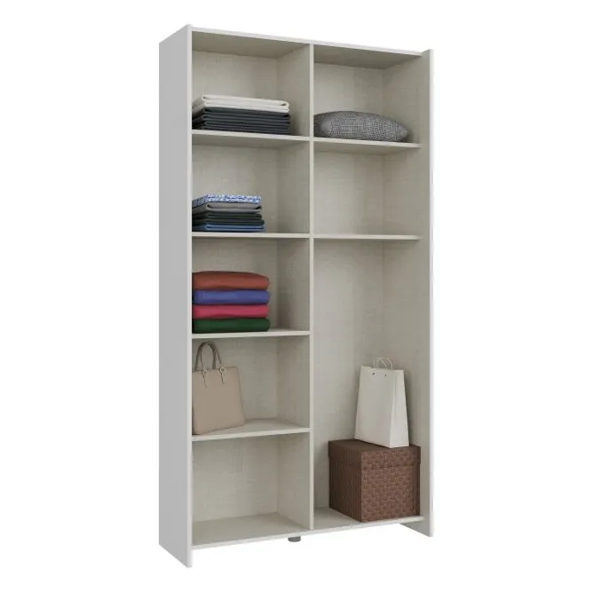 Szafa 2-drzwiowa HOME NOOK drzwi przesuwne 100cm biała — zdjęcie 7