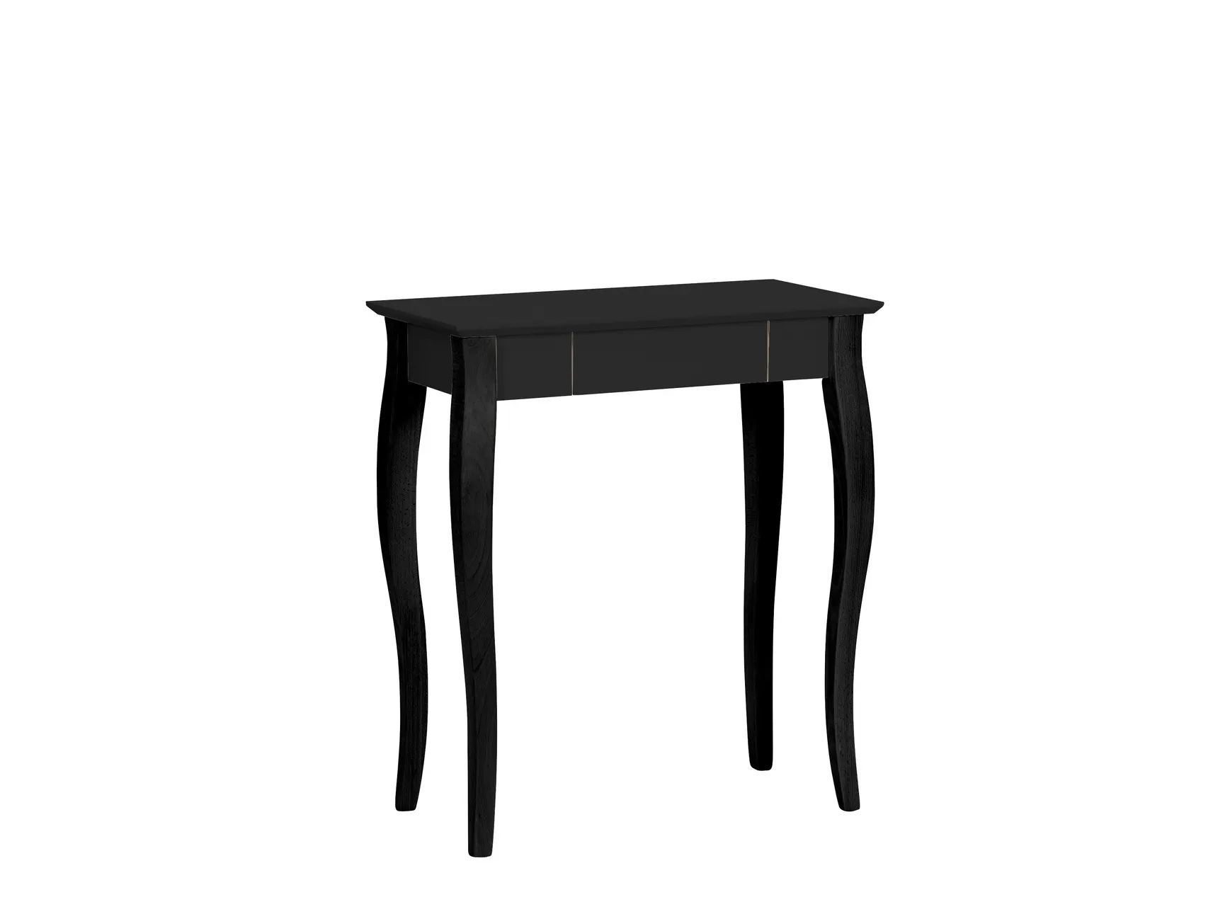 Biurko z szufladą LILLO 65x40 czarne/drewniane nogi